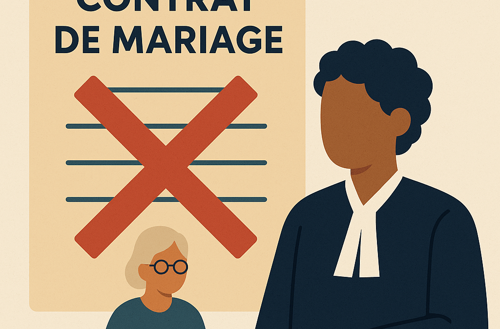 Juge prononçant l'annulation d'un mariage.