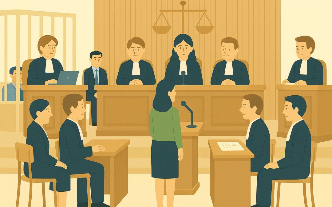 victime à l'audience pénale